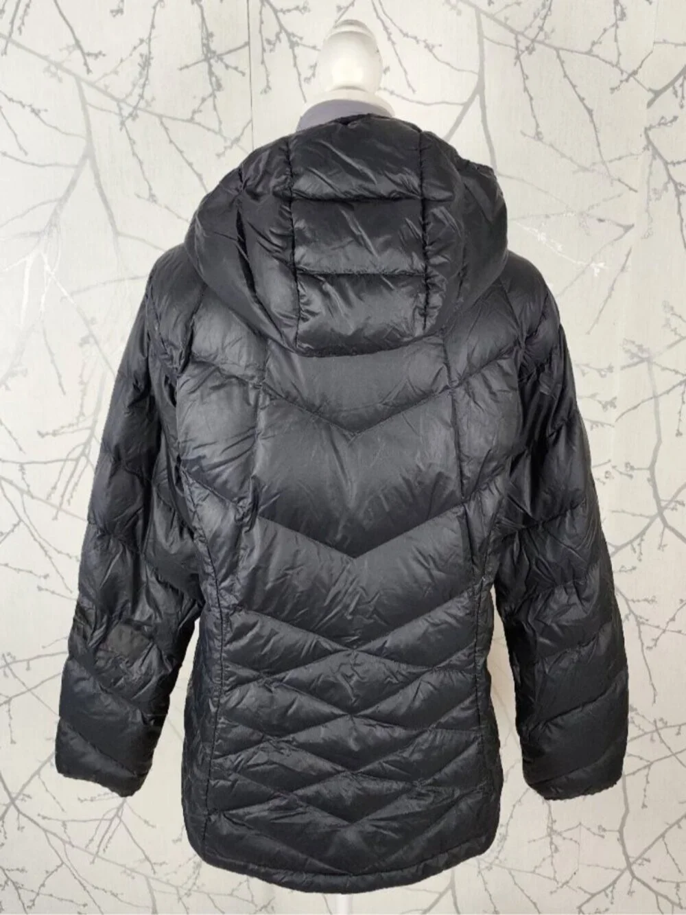 Paradox Black Duck Down Fill Full Zip Hooded Quilted Puffer Jacket